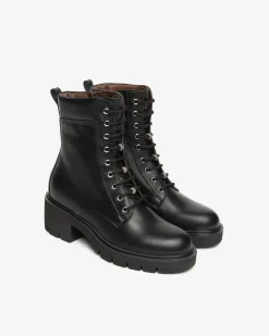 Nero Giardini Anfibi Donna in Pelle Nero