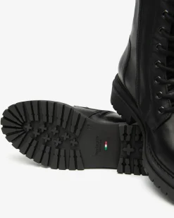 Nero Giardini Anfibi Donna in Pelle Nero Hot
