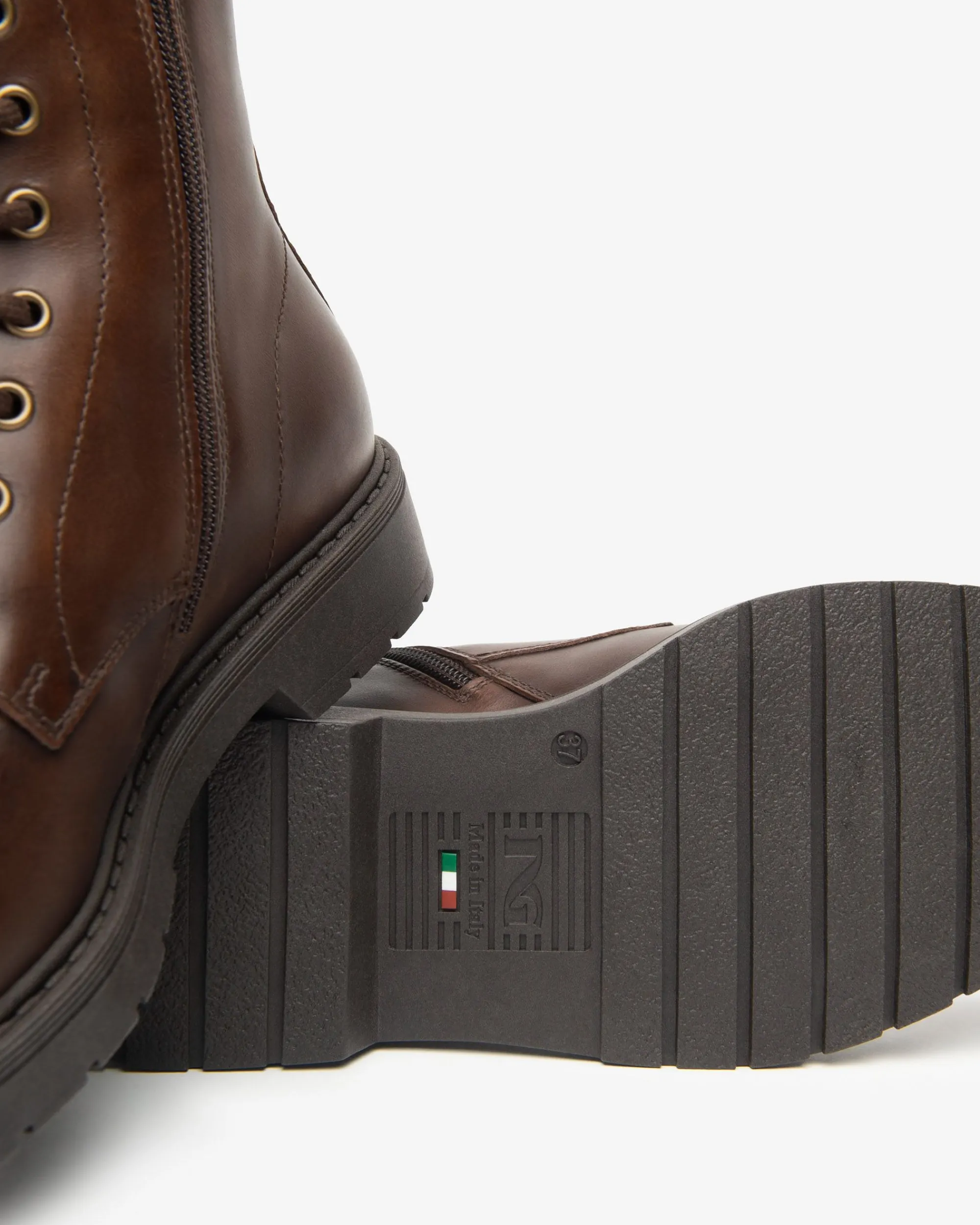 Nero Giardini Anfibi Donna in Pelle T. Di Moro Sale