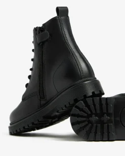 Nero Giardini Anfibi Junior da Bambina in Pelle Nero Best