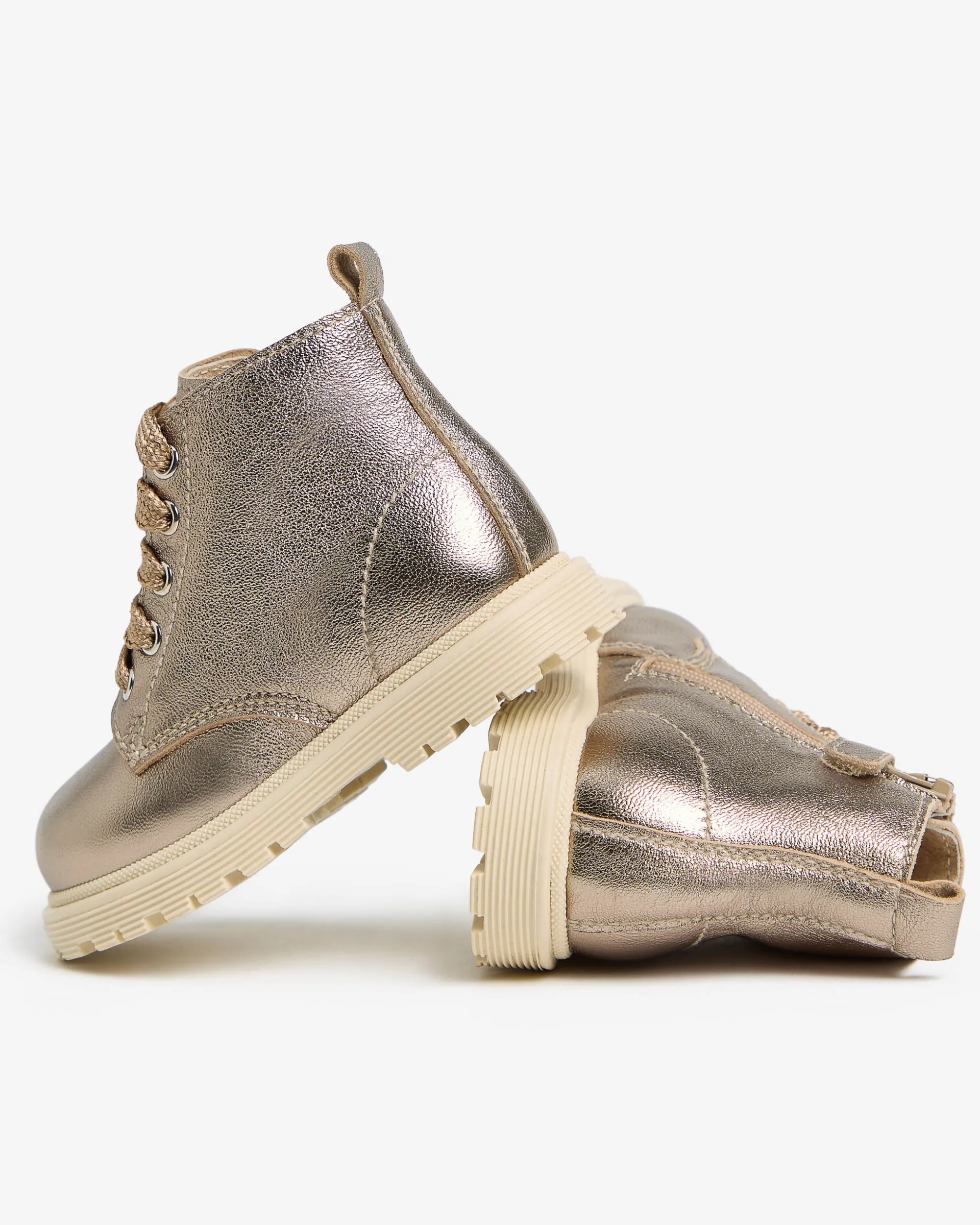 Nero Giardini Anfibi Junior da Bambina in Pelle Oro Hot