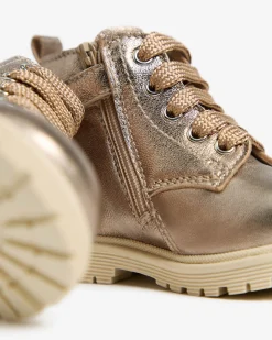 Nero Giardini Anfibi Junior da Bambina in Pelle Oro Hot