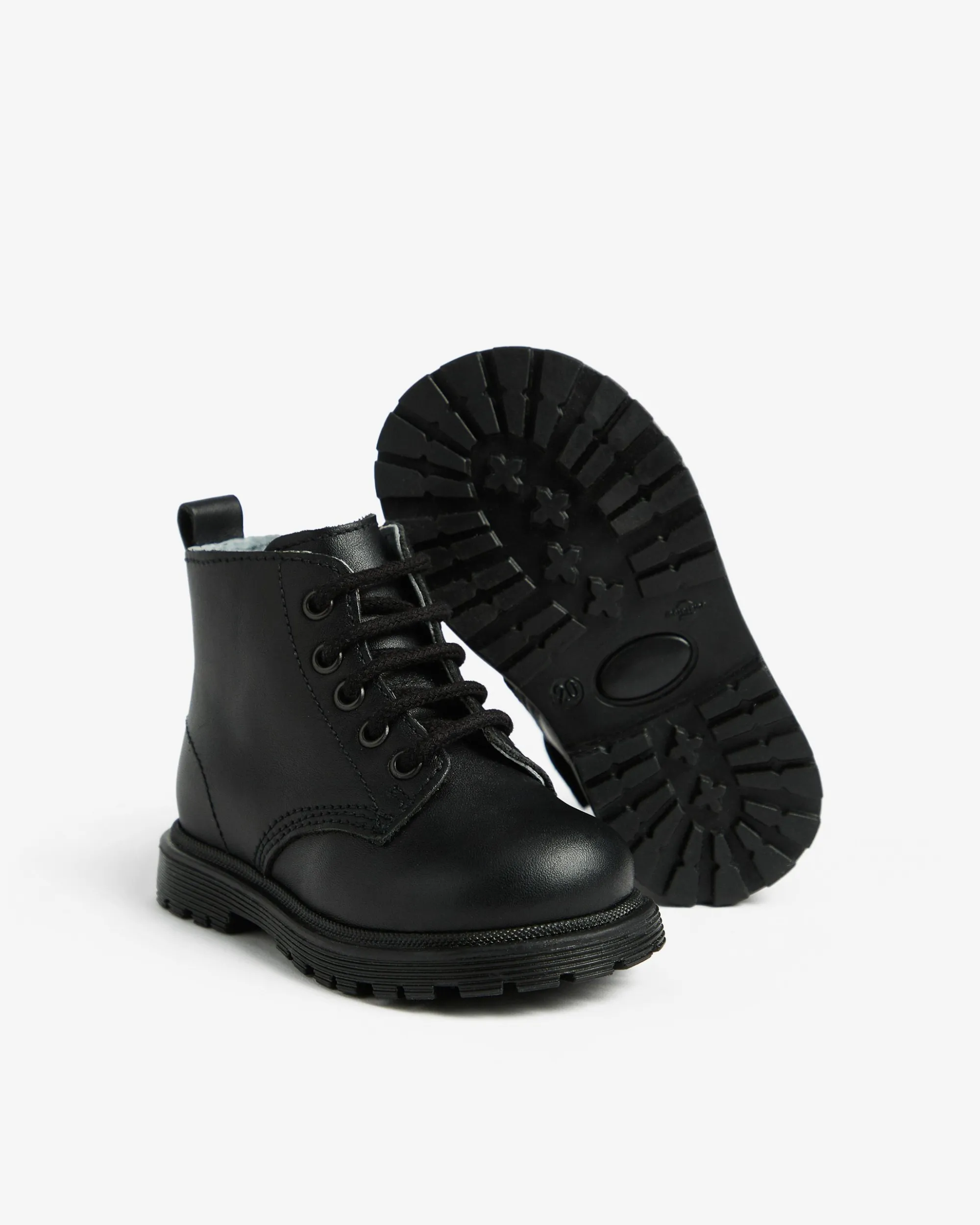 Nero Giardini Anfibi Junior da Bambina in Pelle Nero Hot