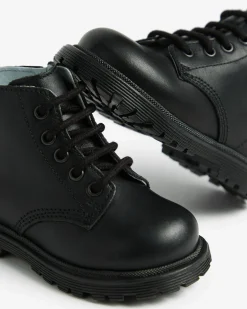 Nero Giardini Anfibi Junior da Bambina in Pelle Nero Hot