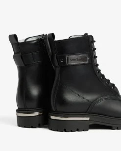 Nero Giardini Anfibi Teen da Ragazza in Pelle Nero Discount