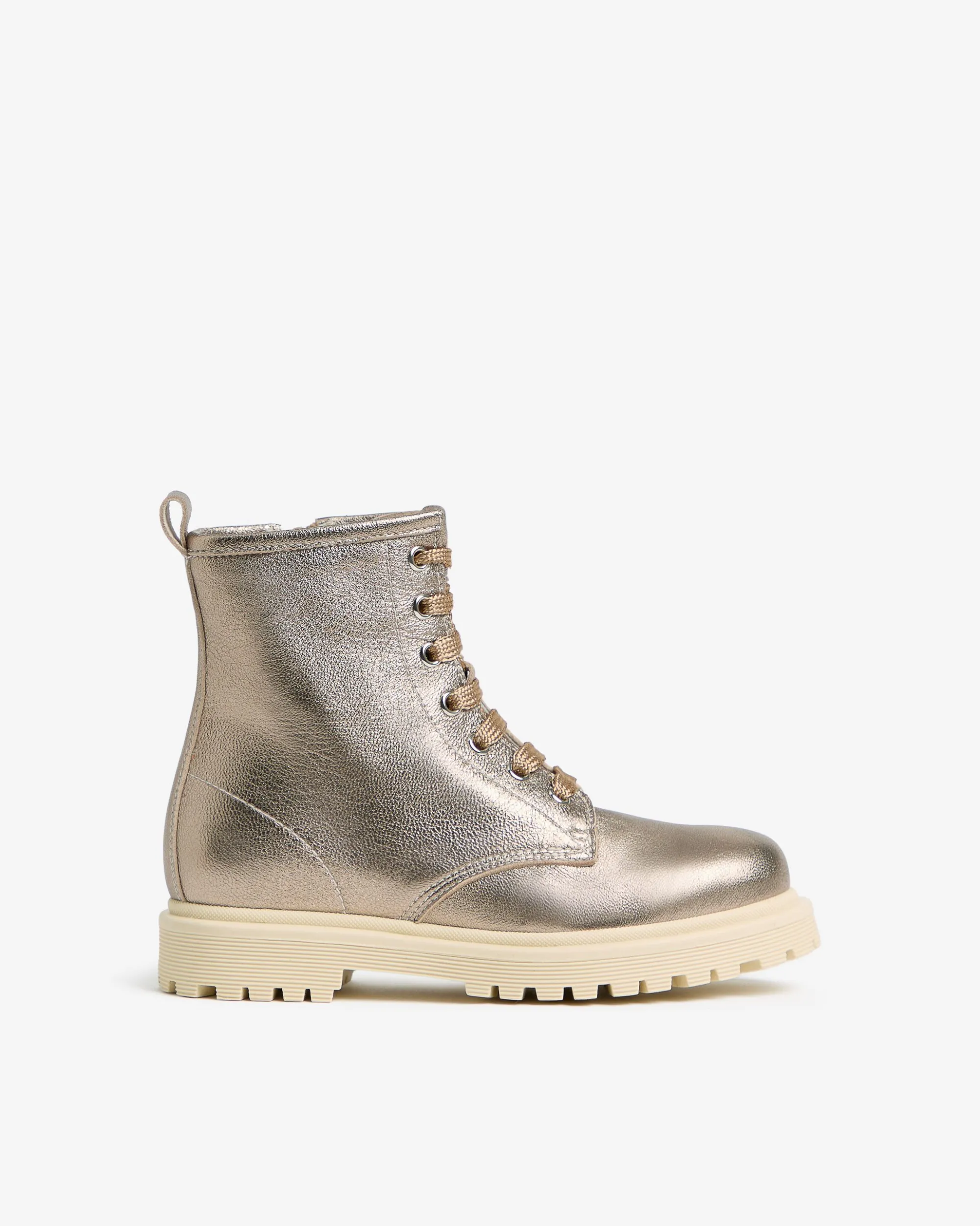 Nero Giardini Anfibi Teen da Ragazza in Pelle Oro Outlet