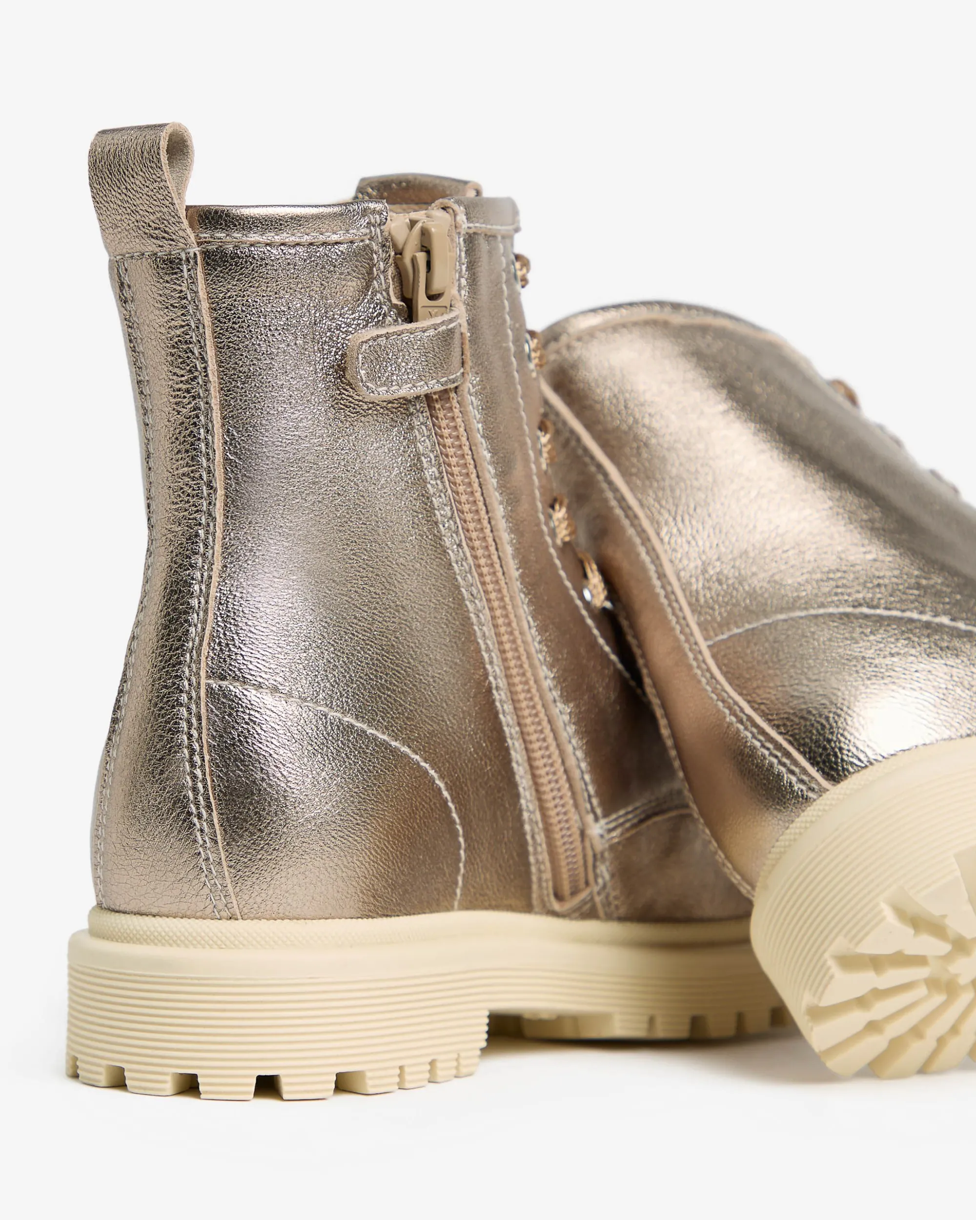Nero Giardini Anfibi Teen da Ragazza in Pelle Oro Outlet