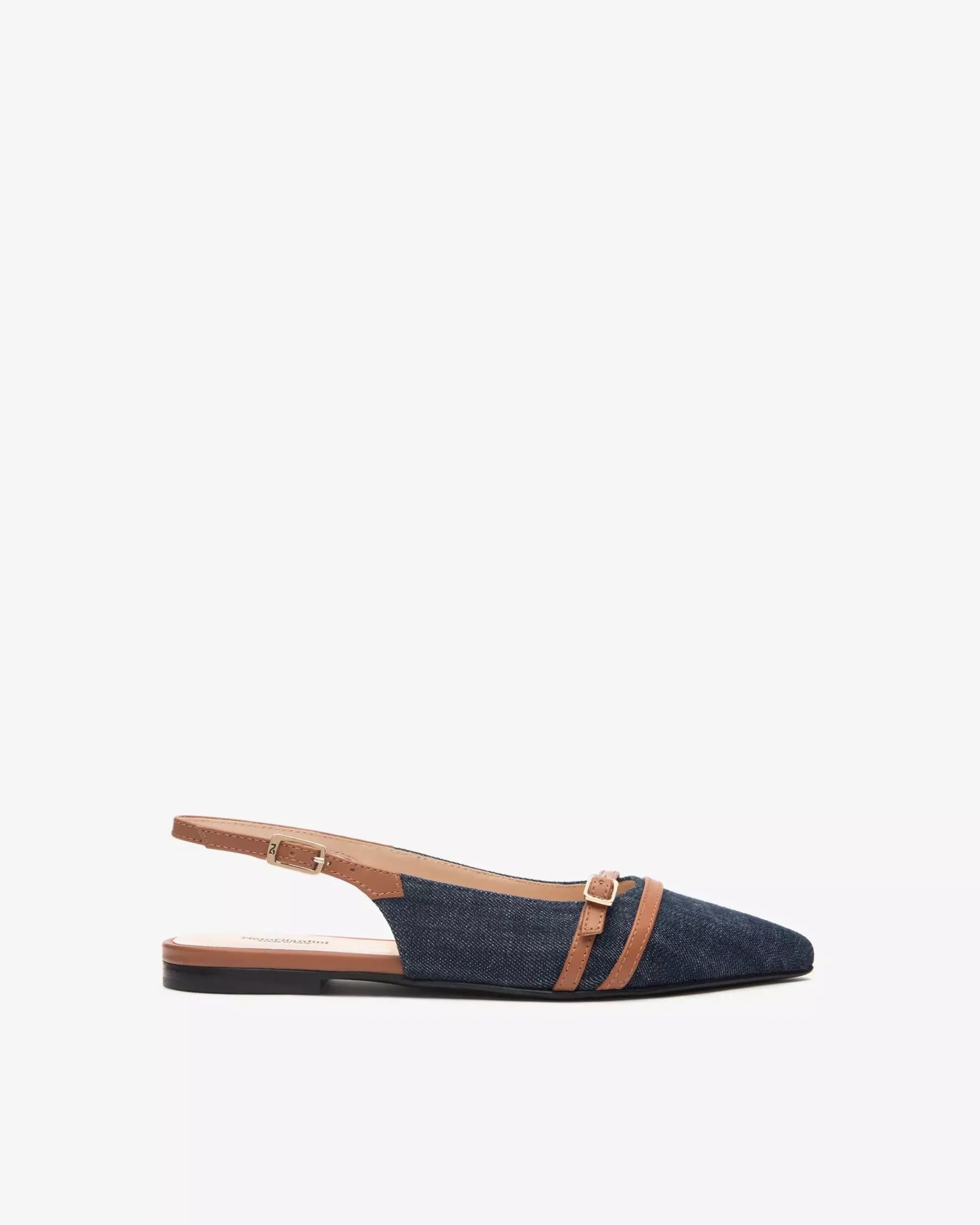 Nero Giardini Ballerine Donna in Tessuto e Pelle Blu Outlet