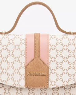Nero Giardini Borsa a Mano da Donna in Materiale Tecnico Beige Outlet