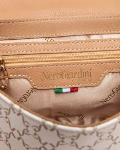 Nero Giardini Borsa a Mano da Donna in Materiale Tecnico Beige Outlet