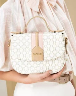 Nero Giardini Borsa a Mano da Donna in Materiale Tecnico Beige Outlet
