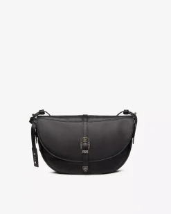 Nero Giardini Borsa a Tracolla da Donna in Pelle Nero Discount
