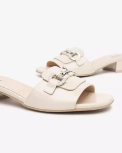 Nero Giardini Ciabatte Donna in Pelle Avorio