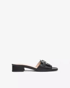 Nero Giardini Ciabatte Donna in Pelle Nero Discount