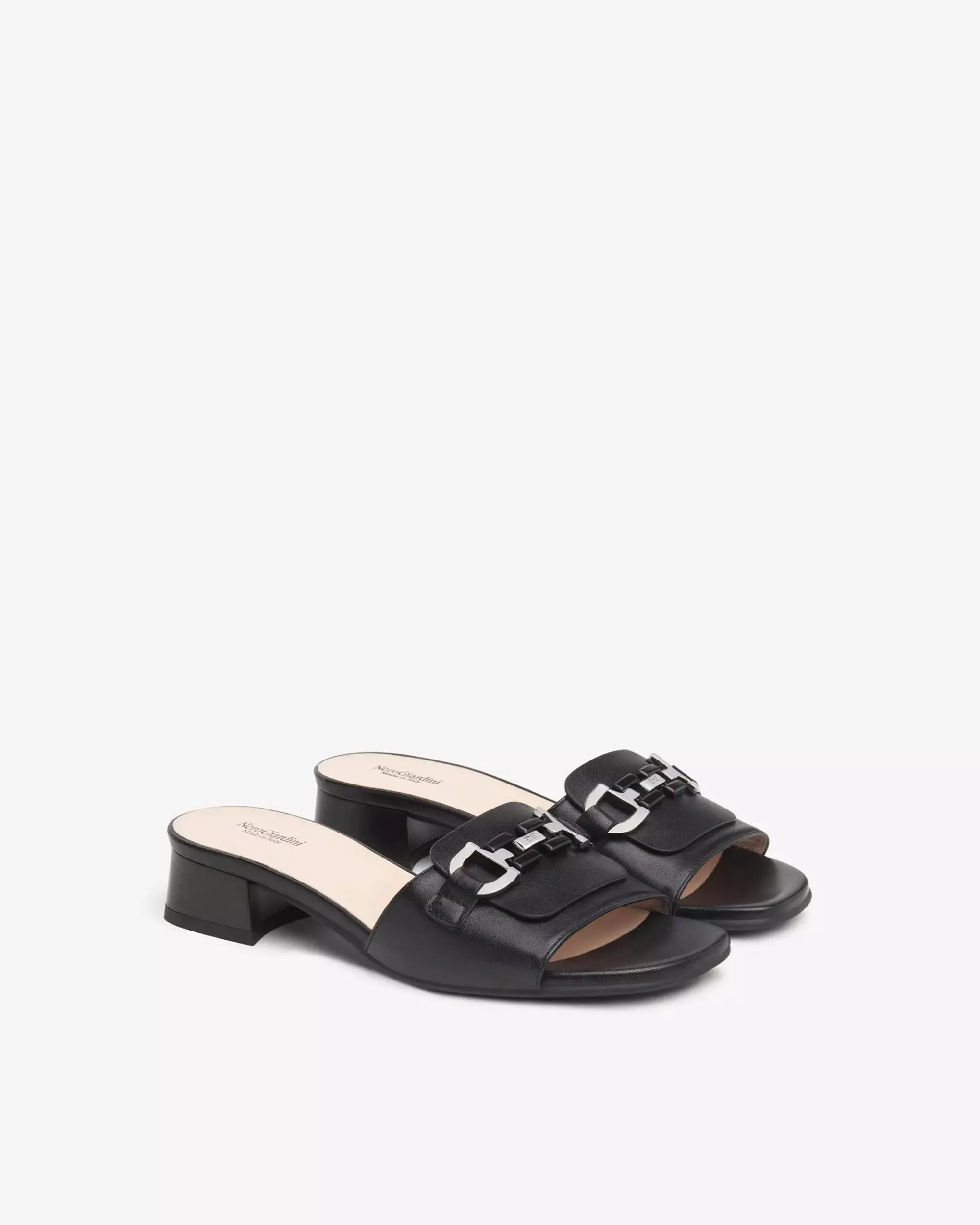 Nero Giardini Ciabatte Donna in Pelle Nero Discount