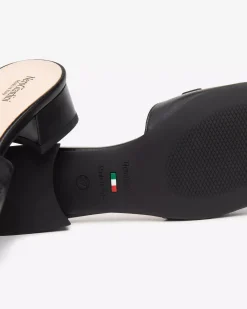 Nero Giardini Ciabatte Donna in Pelle Nero Discount