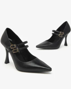 Nero Giardini Décolleté Donna in Pelle Nero Outlet