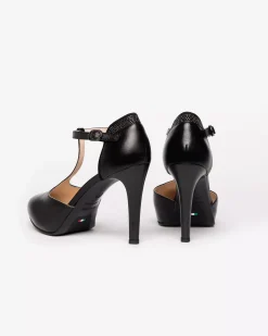 Nero Giardini Décolleté Donna in Pelle e Suede Nero New