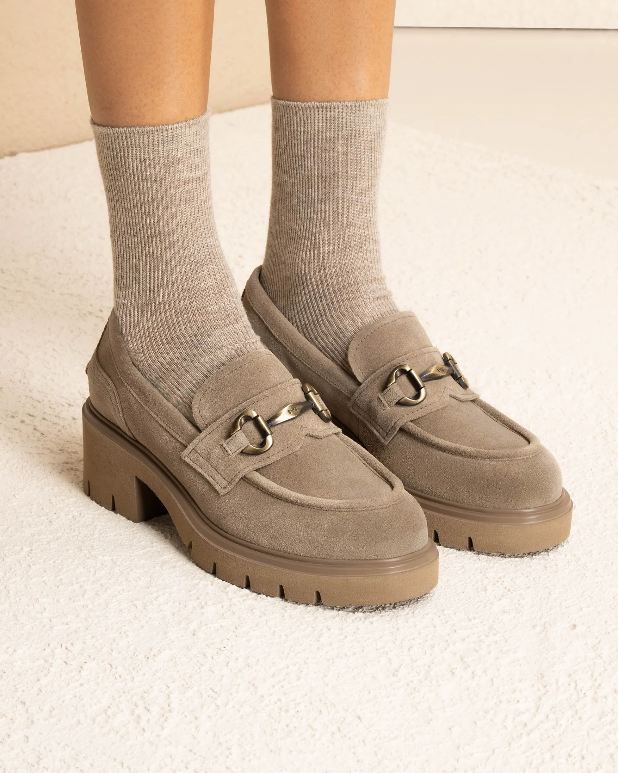 Nero Giardini Mocassini Donna in Suede Sale