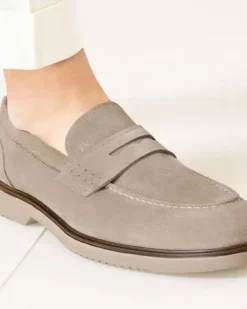 Nero Giardini Mocassini Uomo in Camoscio Sale