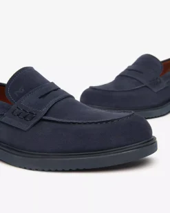 Nero Giardini Mocassini Uomo in Camoscio Sale