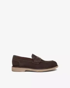Nero Giardini Mocassini Uomo in Camoscio Sale