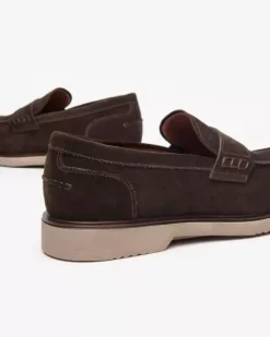 Nero Giardini Mocassini Uomo in Camoscio Sale