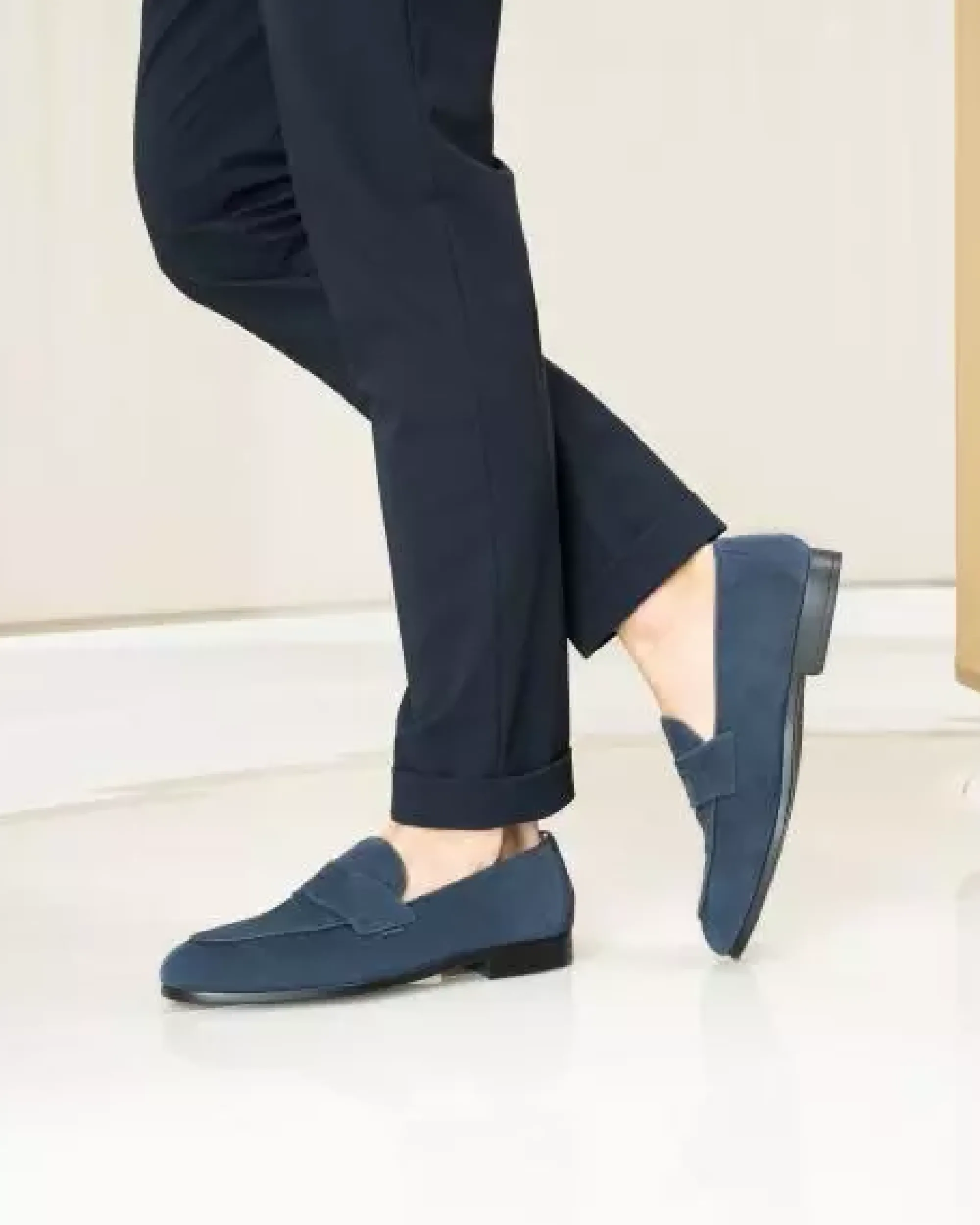 Nero Giardini Mocassini Uomo in Camoscio Clearance