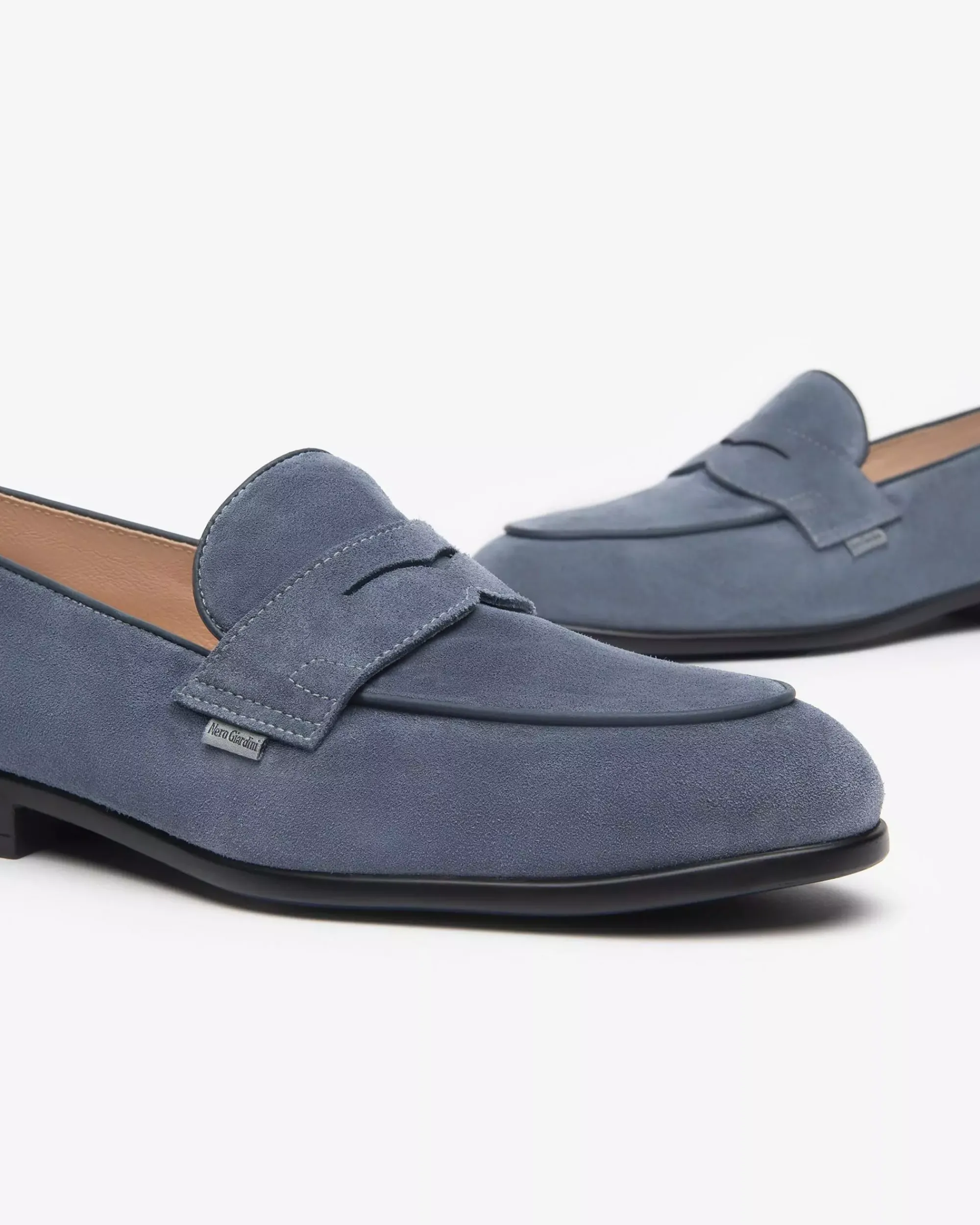 Nero Giardini Mocassini Uomo in Camoscio Clearance