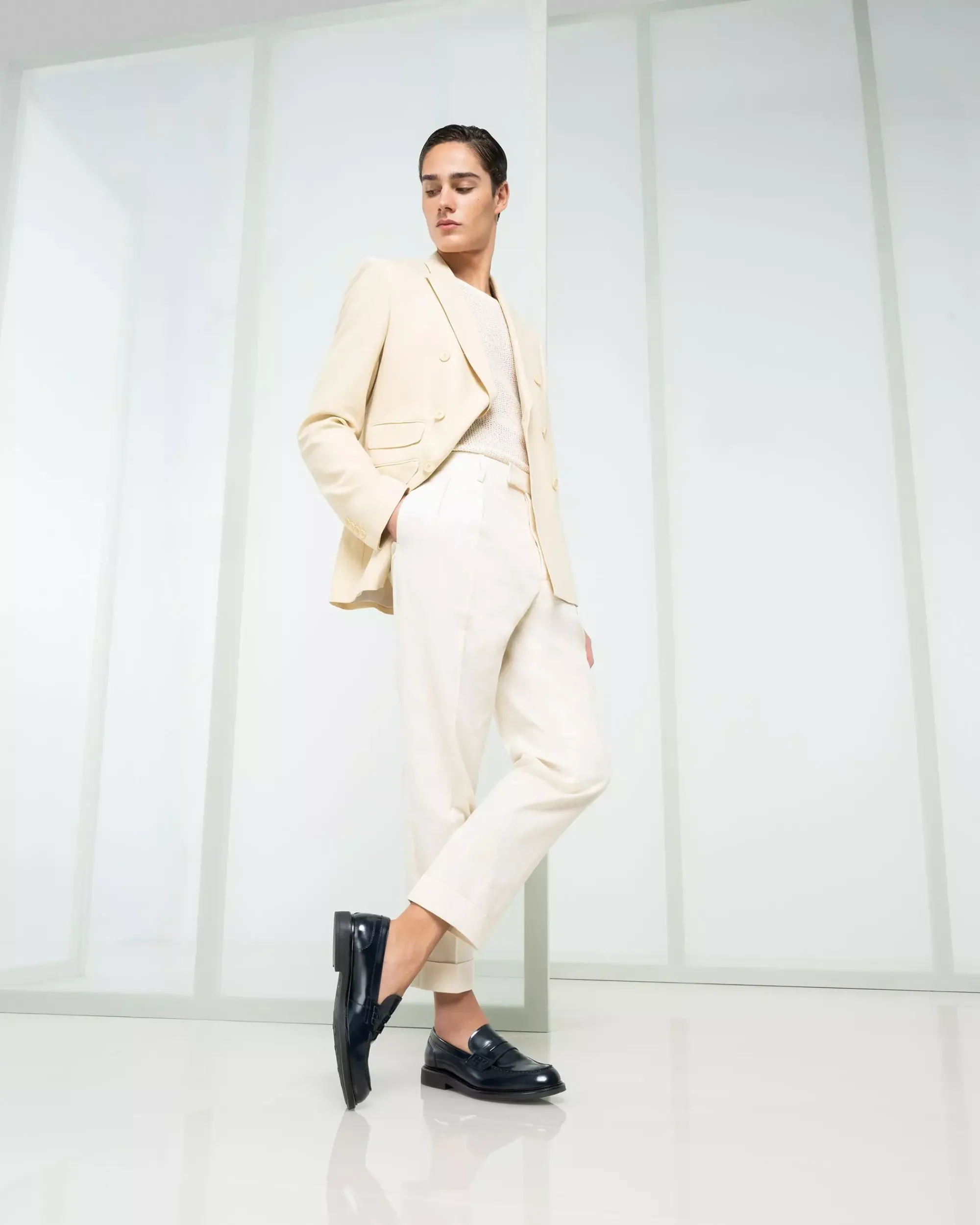 Nero Giardini Mocassini Uomo in Pelle Clearance