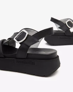 Nero Giardini Sandali Donna in Pelle Nero Best