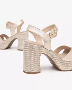 Nero Giardini Sandali Donna in Pelle Platino Best