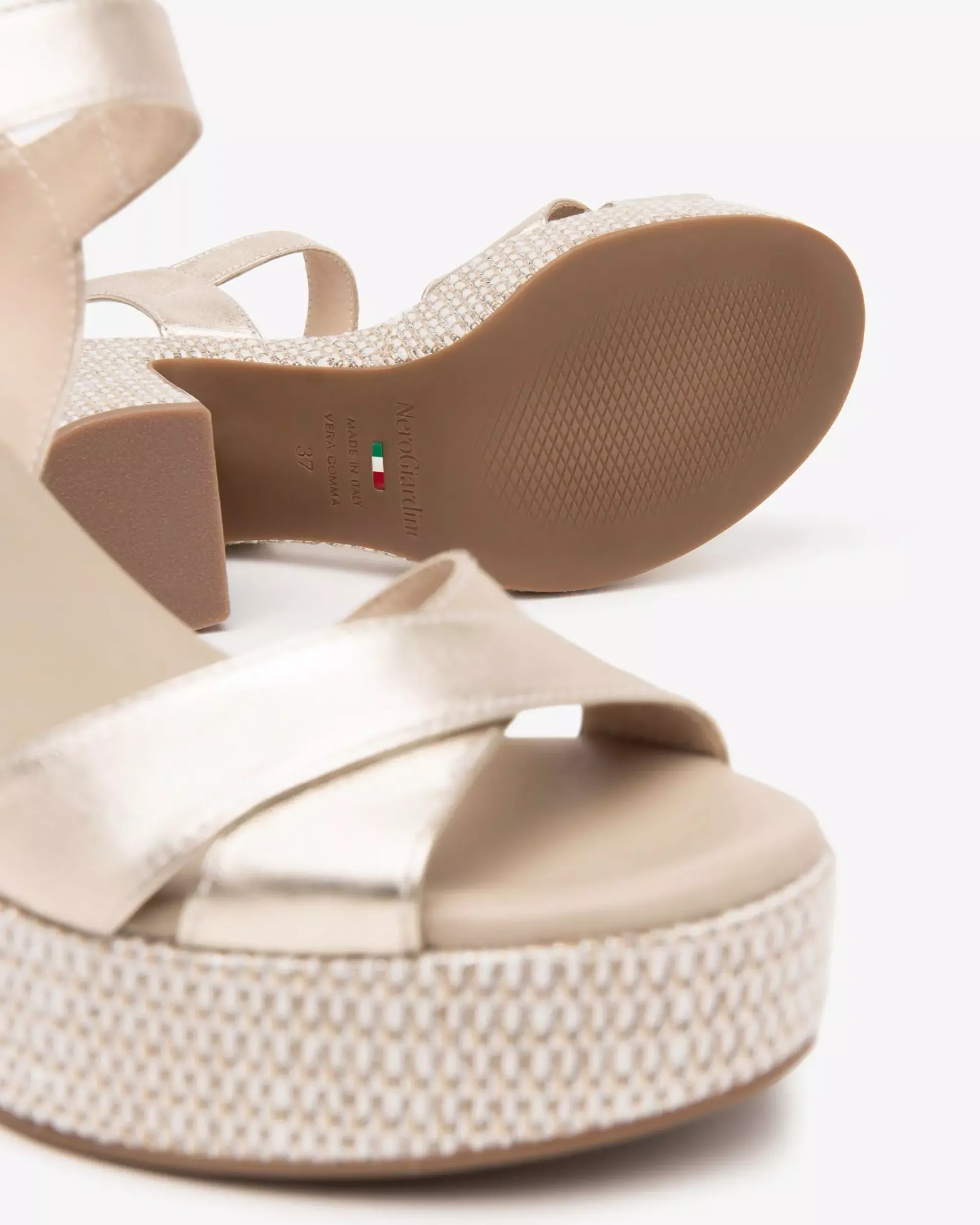 Nero Giardini Sandali Donna in Pelle Platino Best