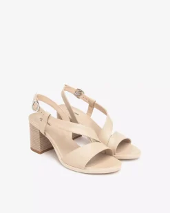 Nero Giardini Sandali Donna in Pelle Beige New