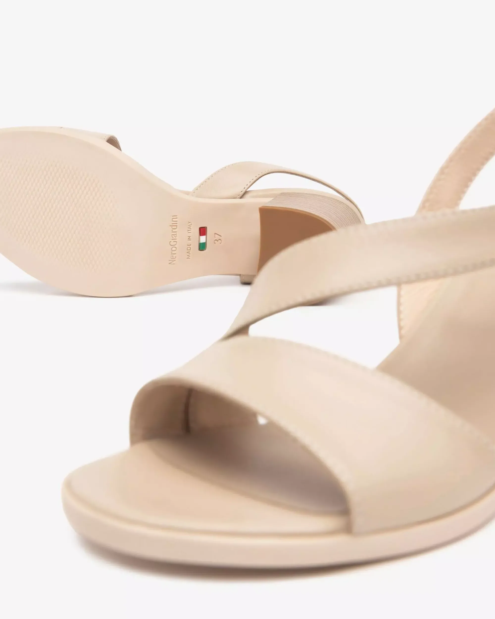 Nero Giardini Sandali Donna in Pelle Beige New