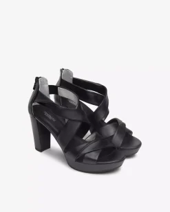 Nero Giardini Sandali Donna in Pelle Nero New
