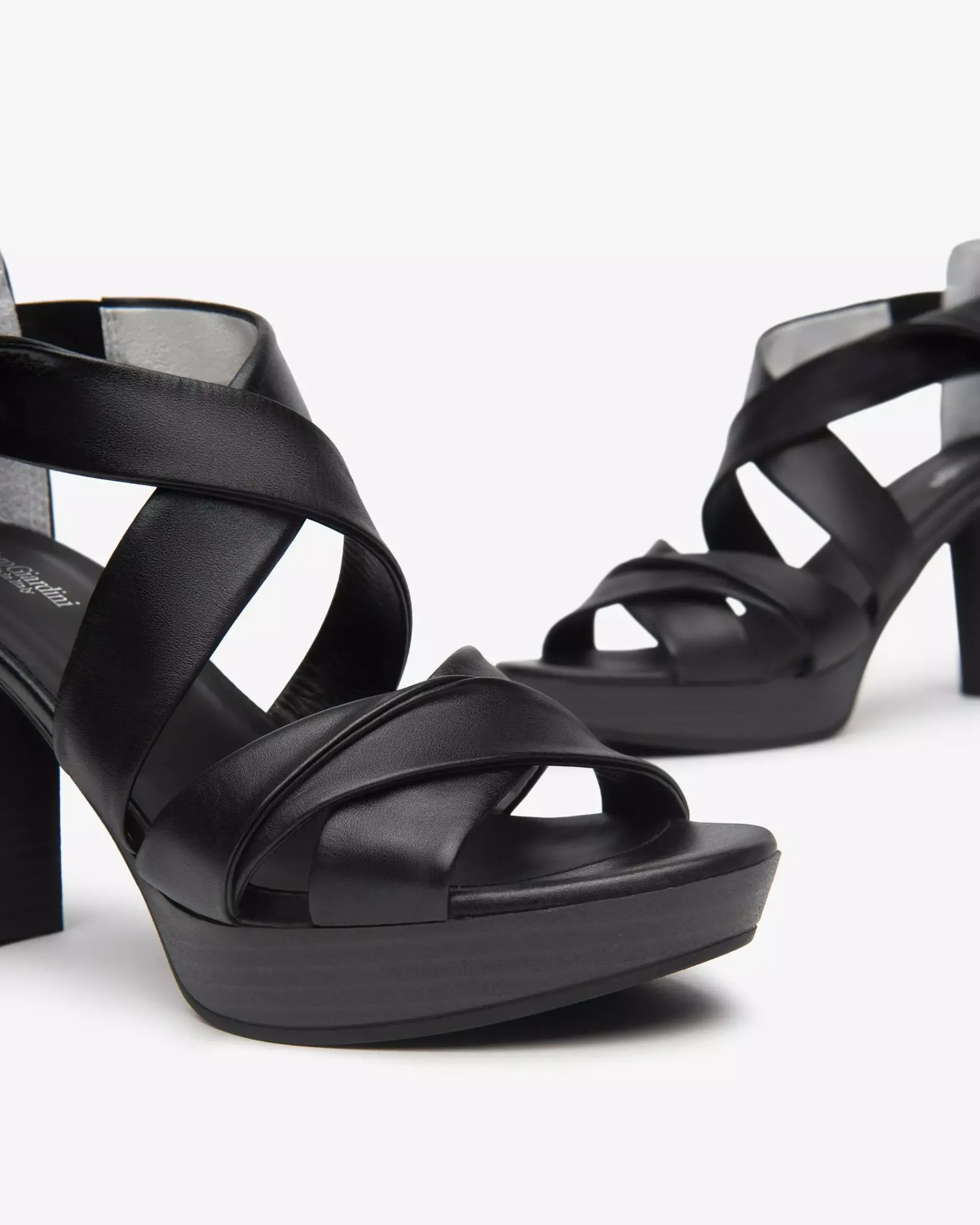 Nero Giardini Sandali Donna in Pelle Nero New