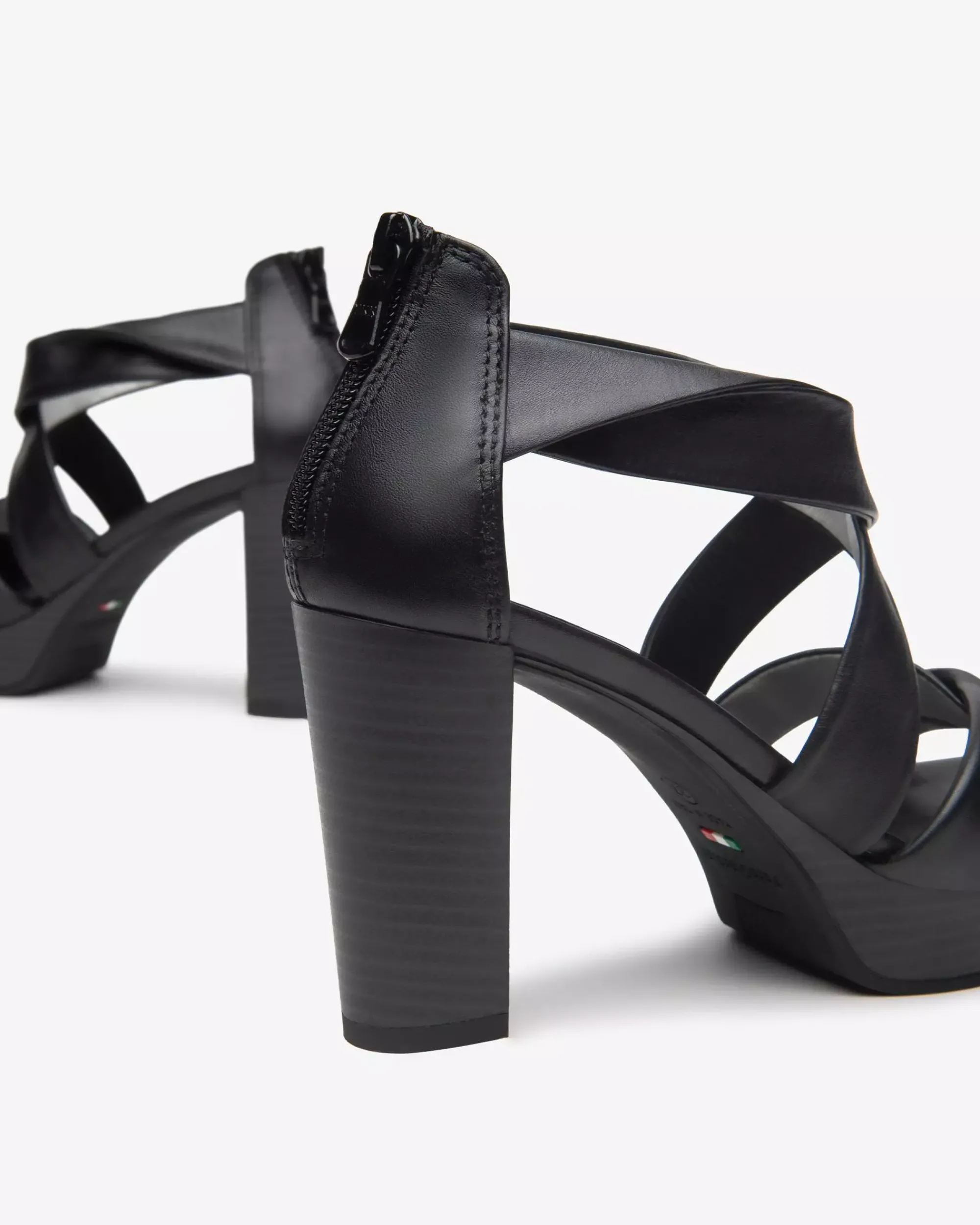 Nero Giardini Sandali Donna in Pelle Nero New