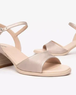 Nero Giardini Sandali Donna in Pelle Oro New
