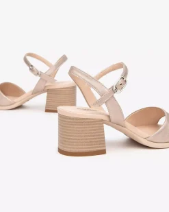 Nero Giardini Sandali Donna in Pelle Oro New