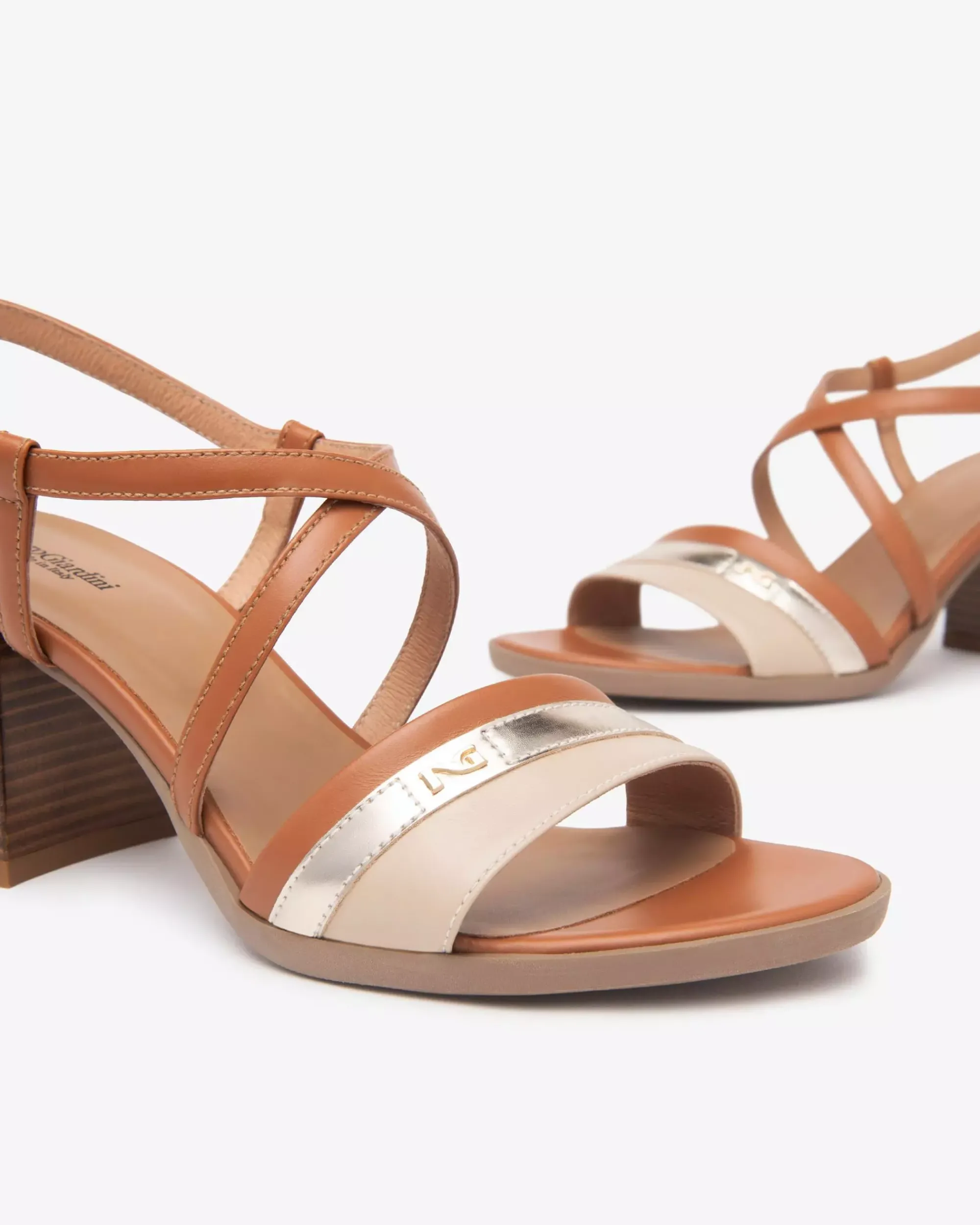 Nero Giardini Sandali Donna in Pelle e Materiale Tecnico New