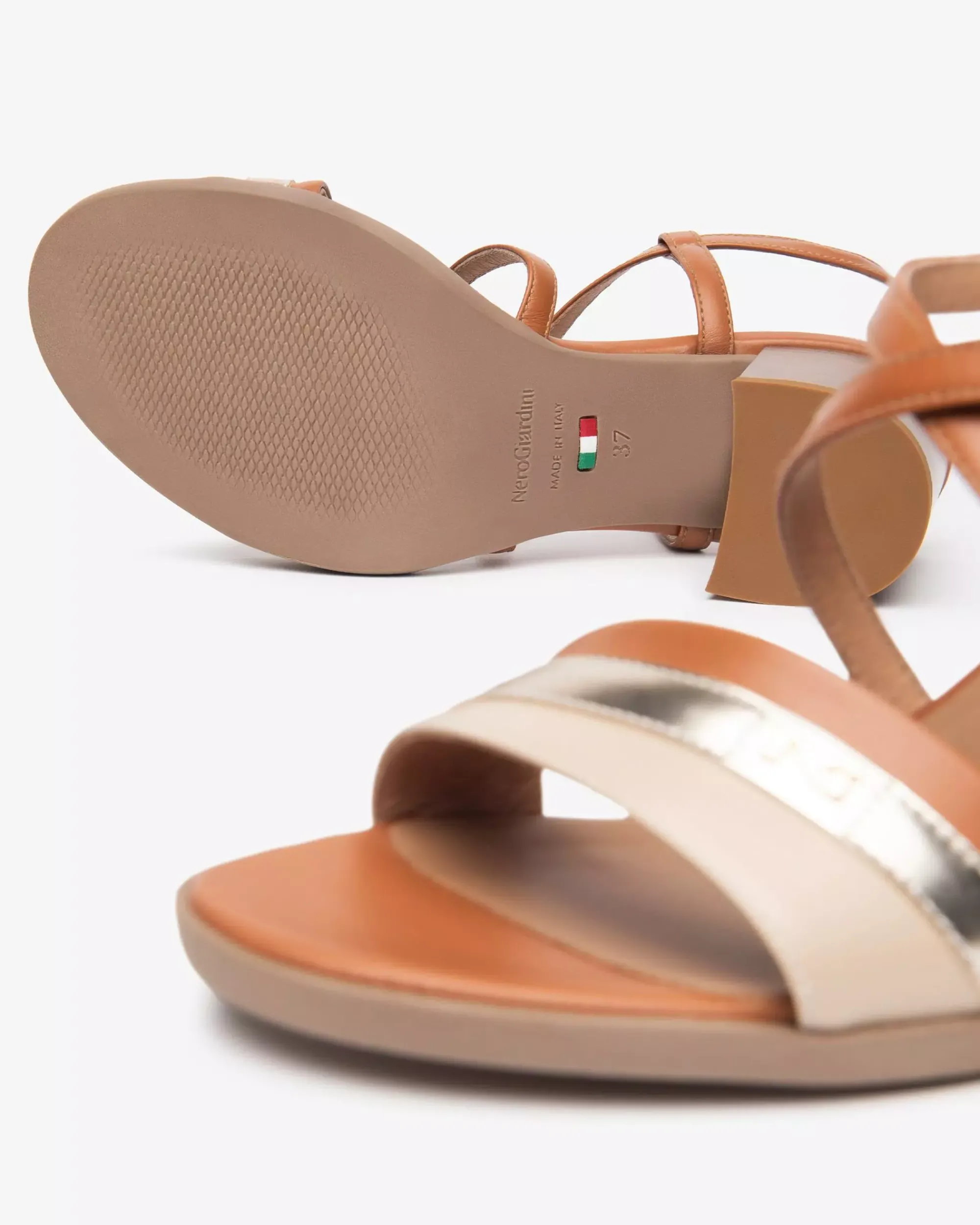 Nero Giardini Sandali Donna in Pelle e Materiale Tecnico New