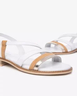 Nero Giardini Sandali Donna in Pelle e Materiale Tecnico Bianco Best