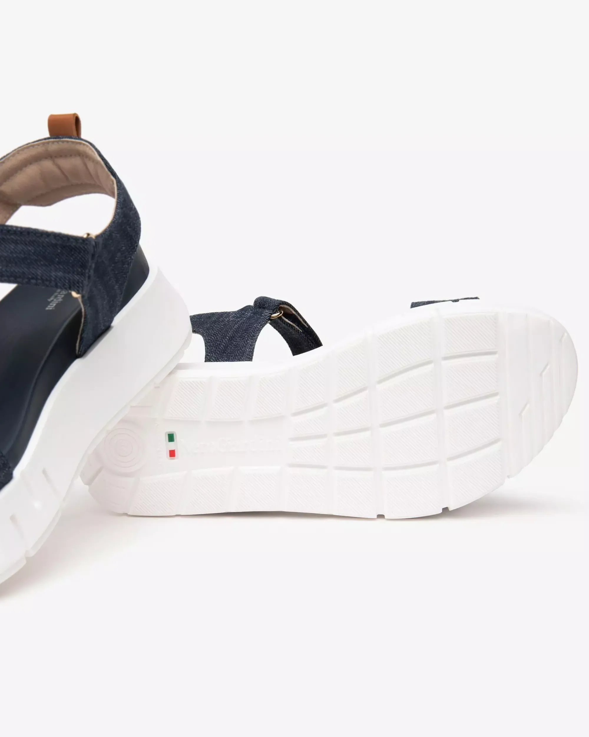 Nero Giardini Sandali Donna in Tessuto e Pelle Blu Best