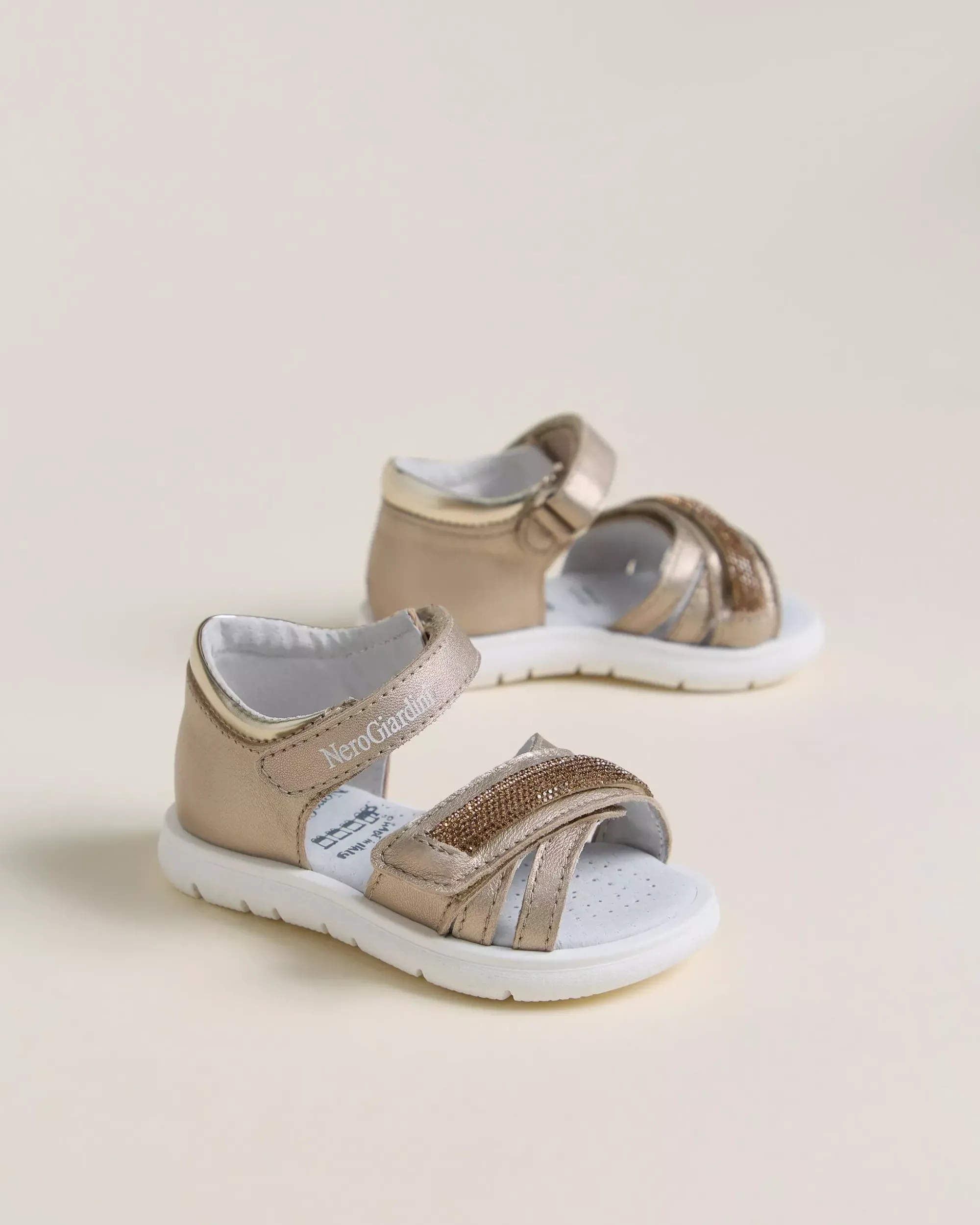 Nero Giardini Sandali Junior da Bambina in Pelle e Materiale Tecnico Discount