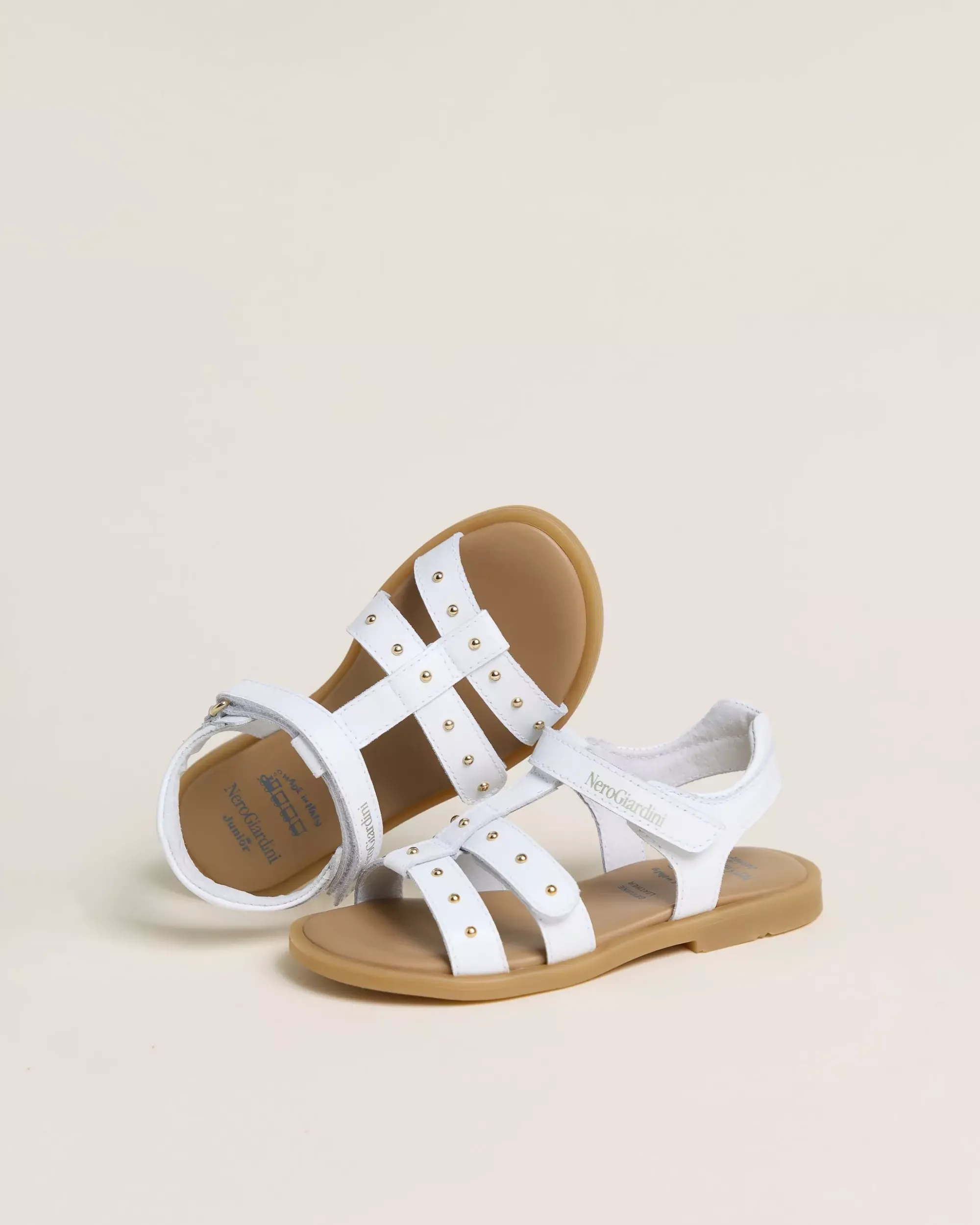 Nero Giardini Sandali Junior da Bambina in Pelle Bianco Online