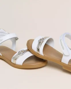 Nero Giardini Sandali Teen da Ragazza in Pelle e Materiale Tecnico New