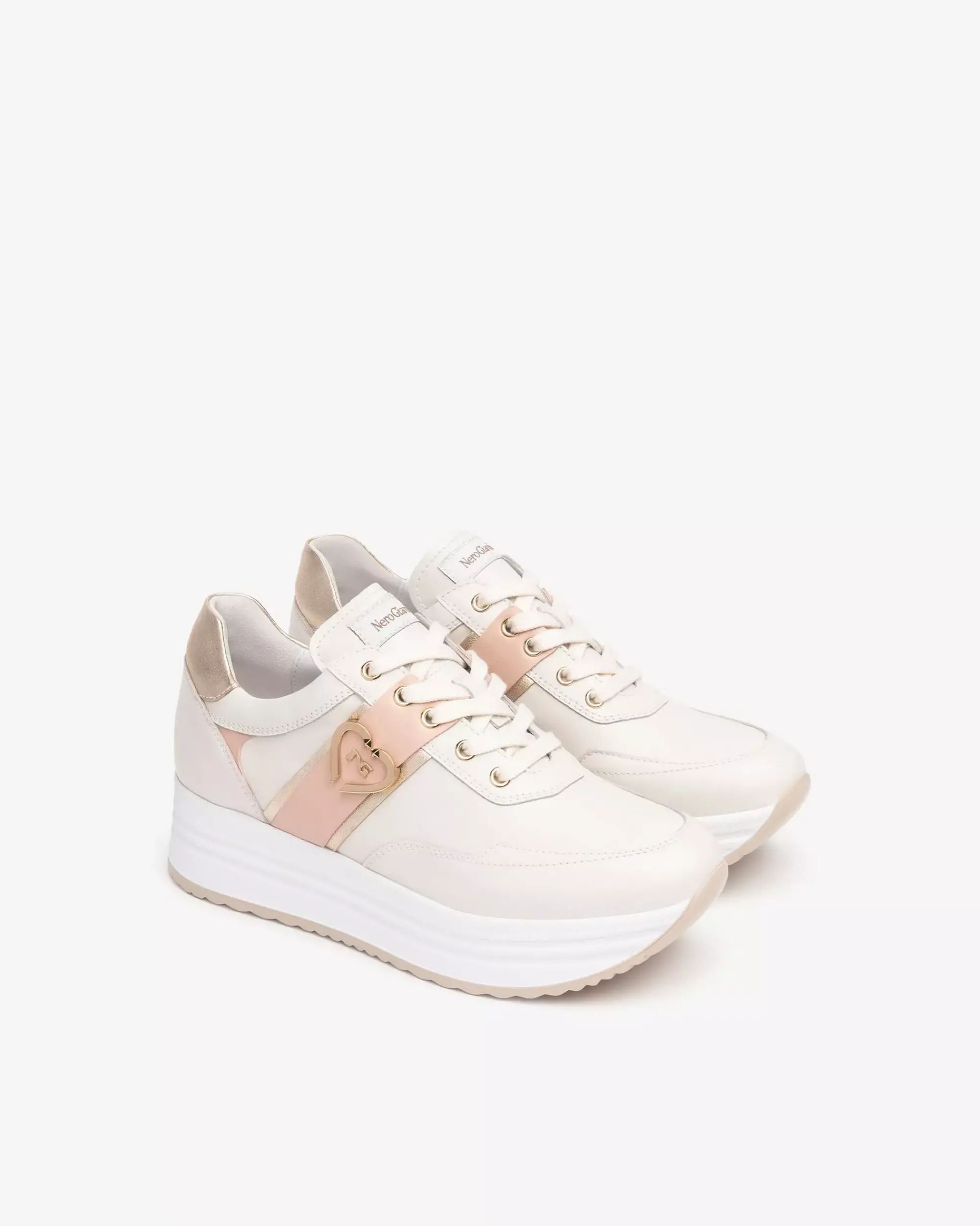 Nero Giardini Sneakers Donna in Pelle Avorio Discount