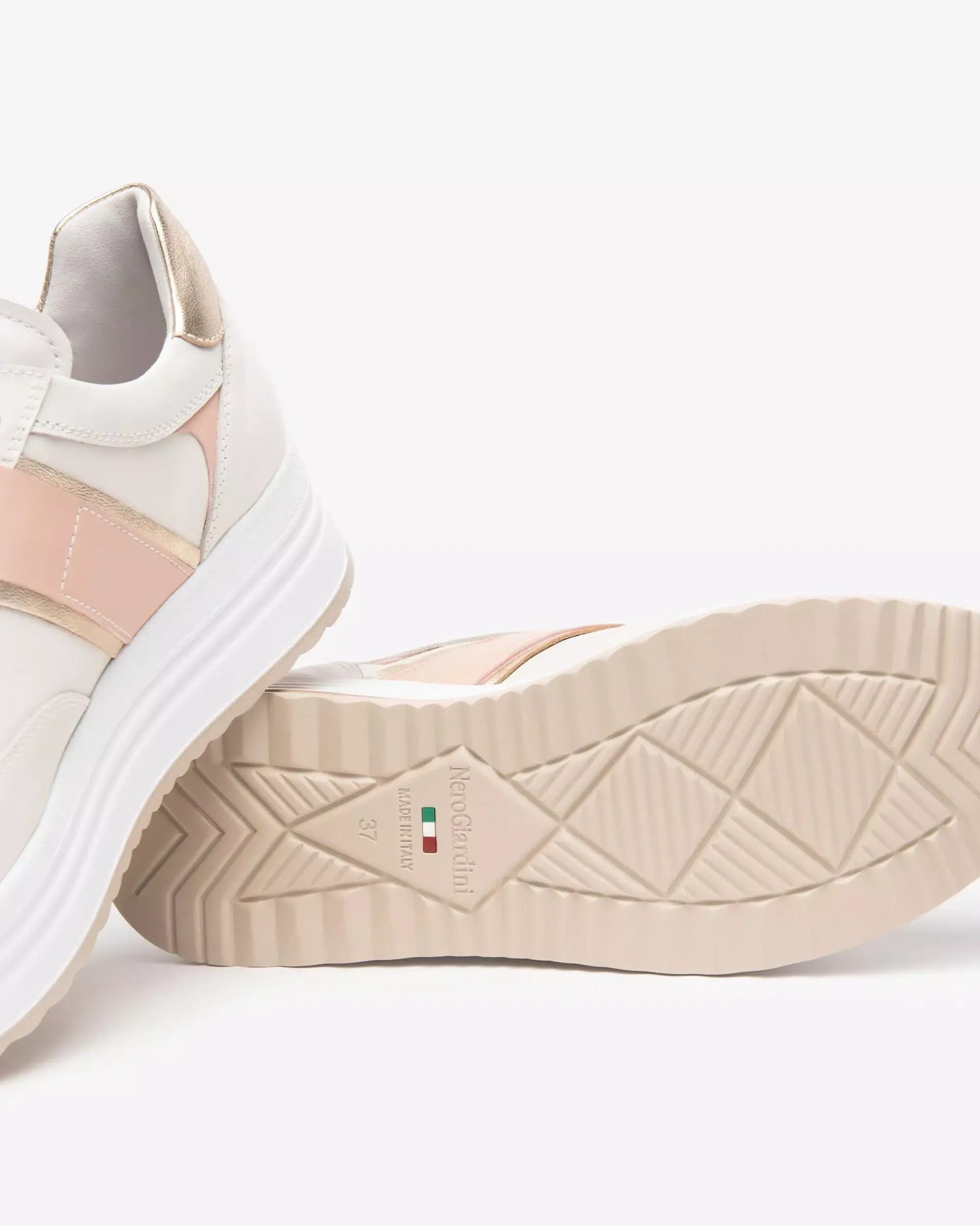 Nero Giardini Sneakers Donna in Pelle Avorio Discount