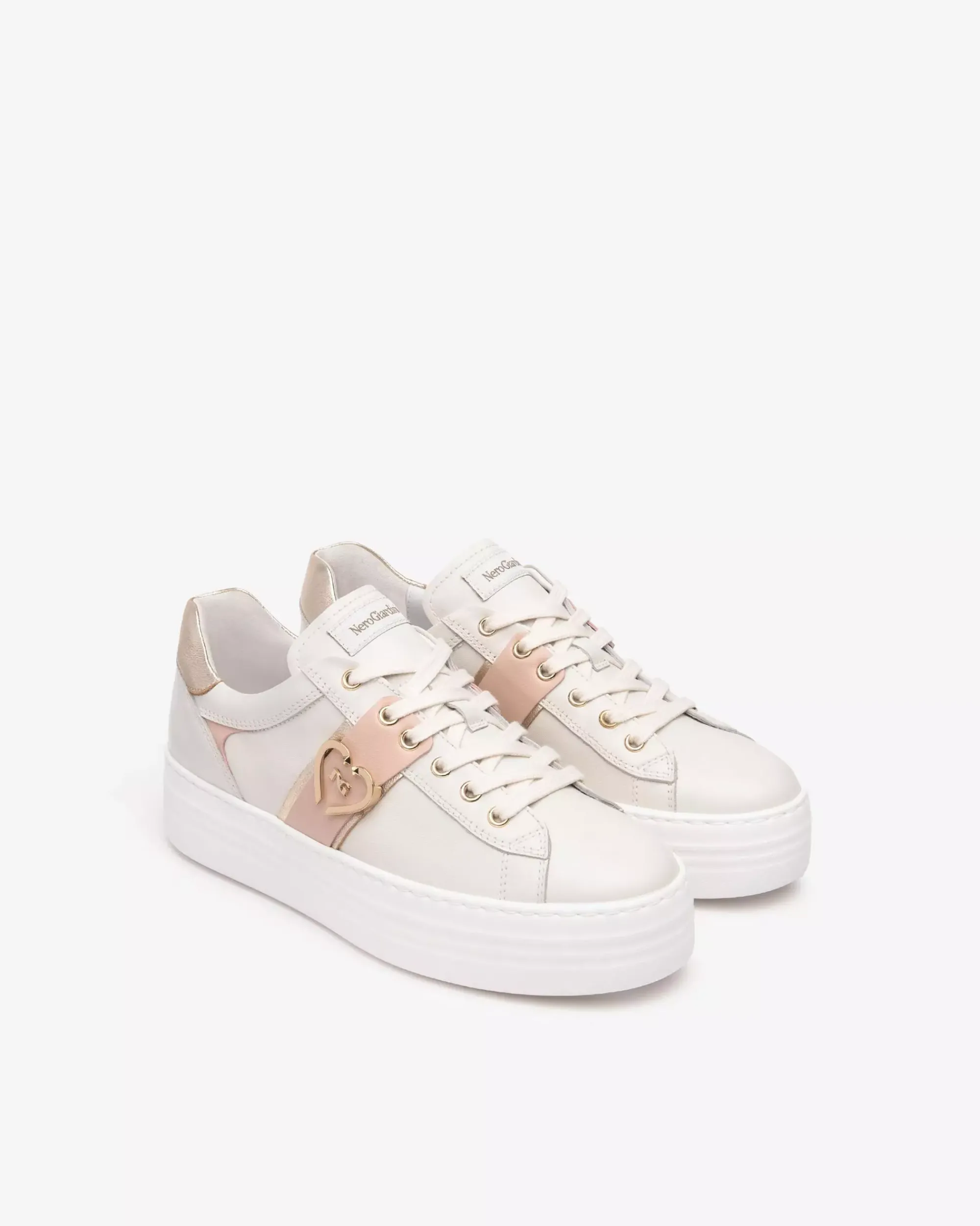 Nero Giardini Sneakers Donna in Pelle Avorio Online